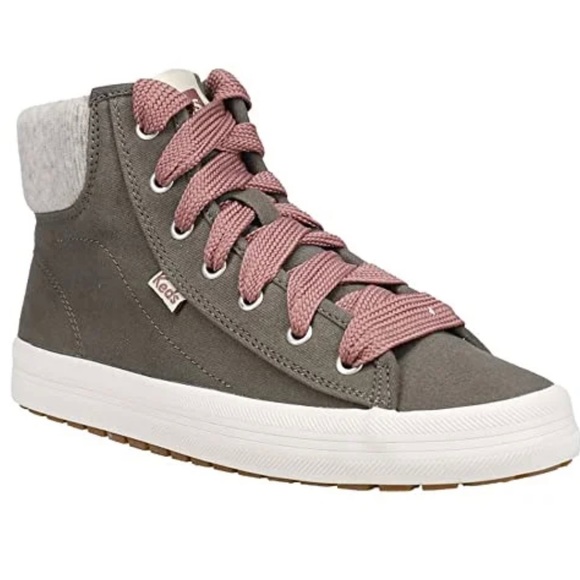 Keds Kickstart HighTopTRX Soft Twill Gray Sneakers size 10 - Picture 1 of 5